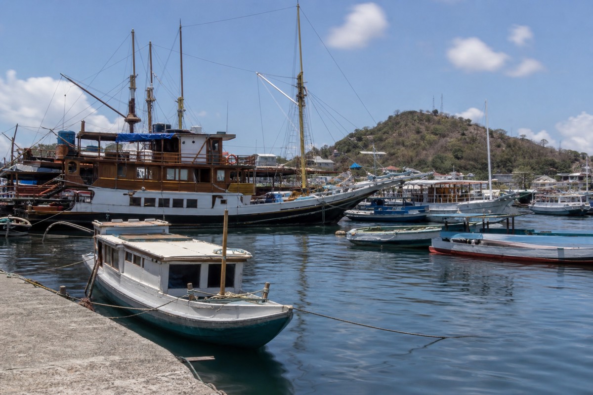 The harbor at Labuan Bajo, gateway to the park
