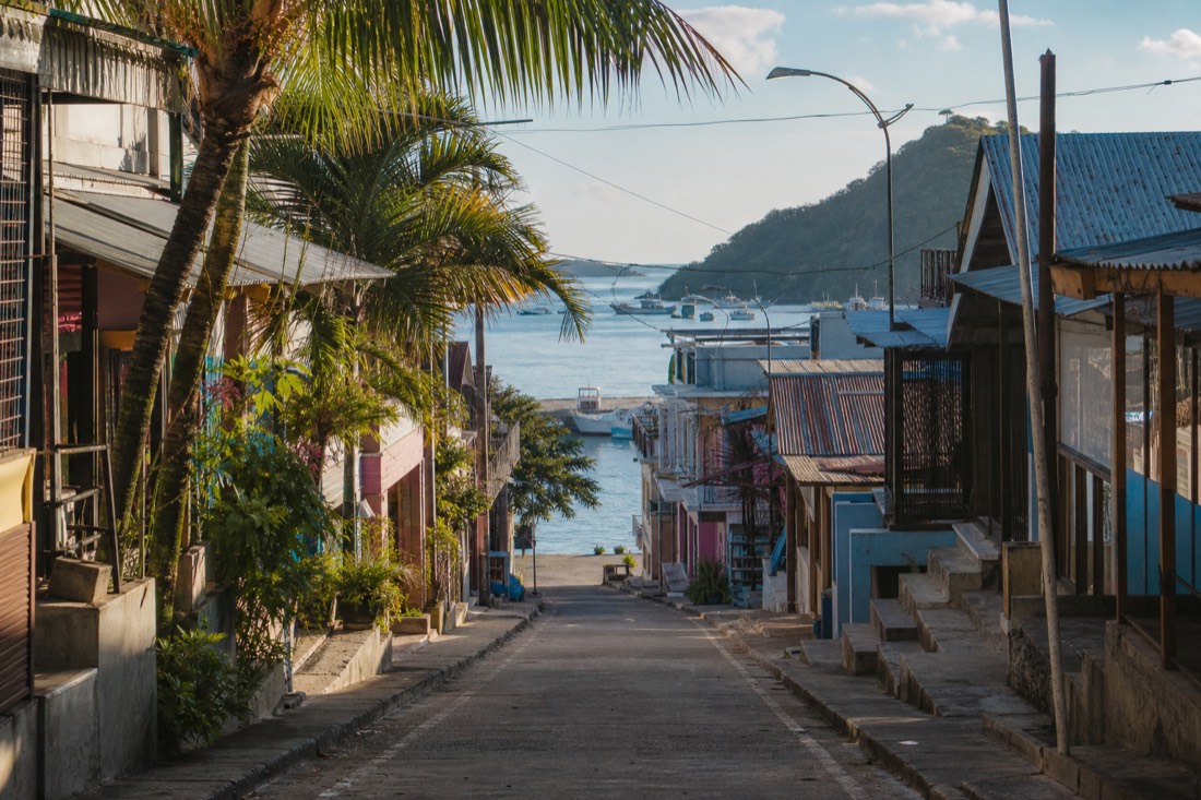 A quiet street in Labuan Bajo, Flores, Indonesia