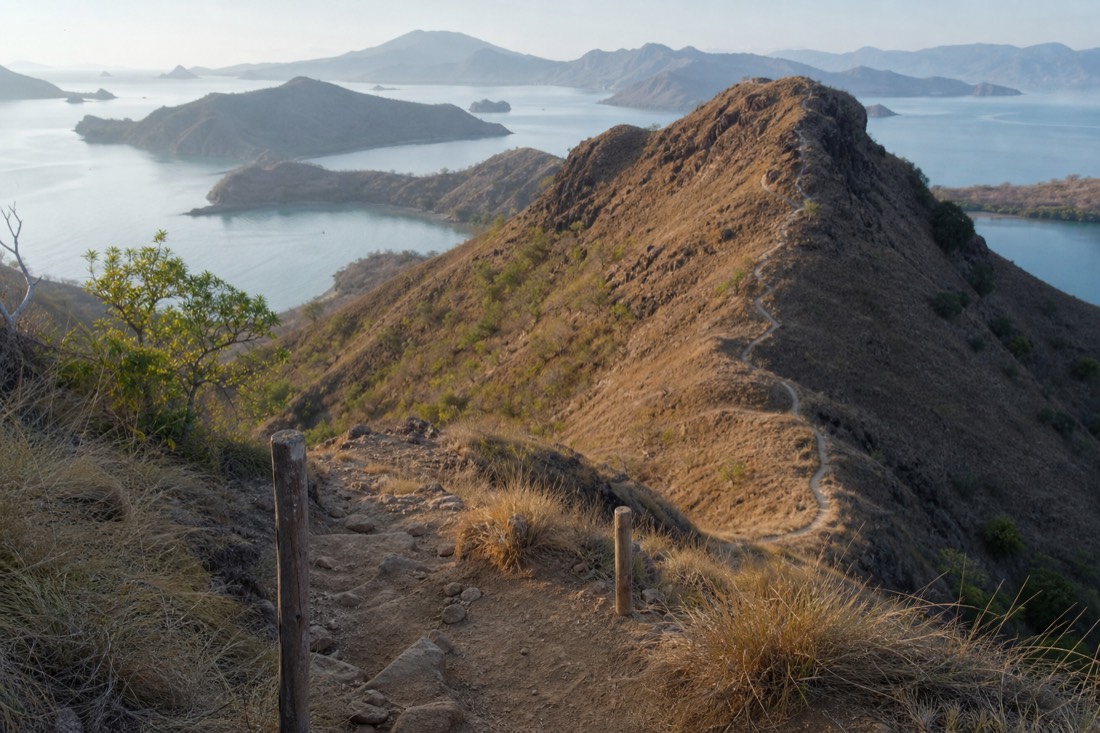 The steep summit trail on Padar Island, Komodo National Park